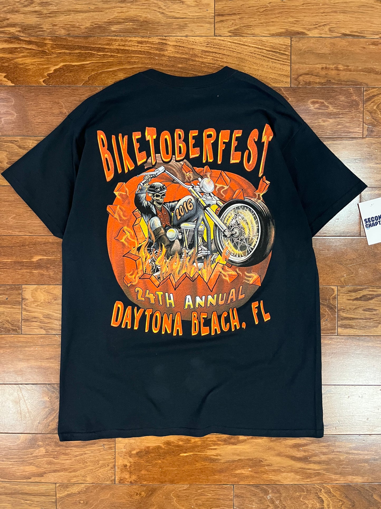 2016 Biketober Fest Halloween Graphic Tee (L)