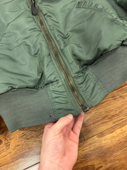 80s Flyer's MA1 Bomber Green Jacket (M)