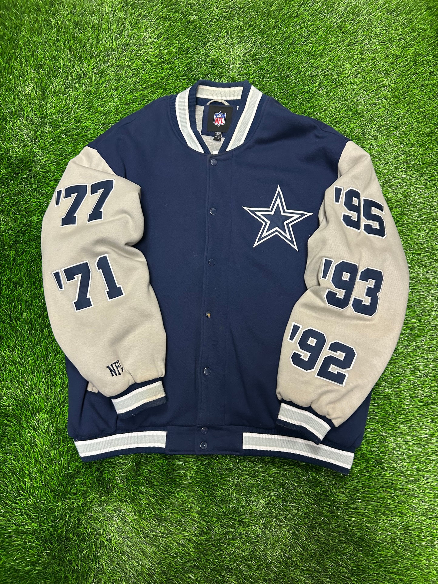 00s Dallas Cowboys NFL Super Bowl Patches Varsity Jacket (XXL)