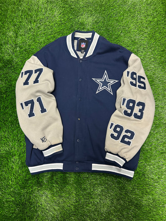00s Dallas Cowboys NFL Super Bowl Patches Varsity Jacket (XXL)