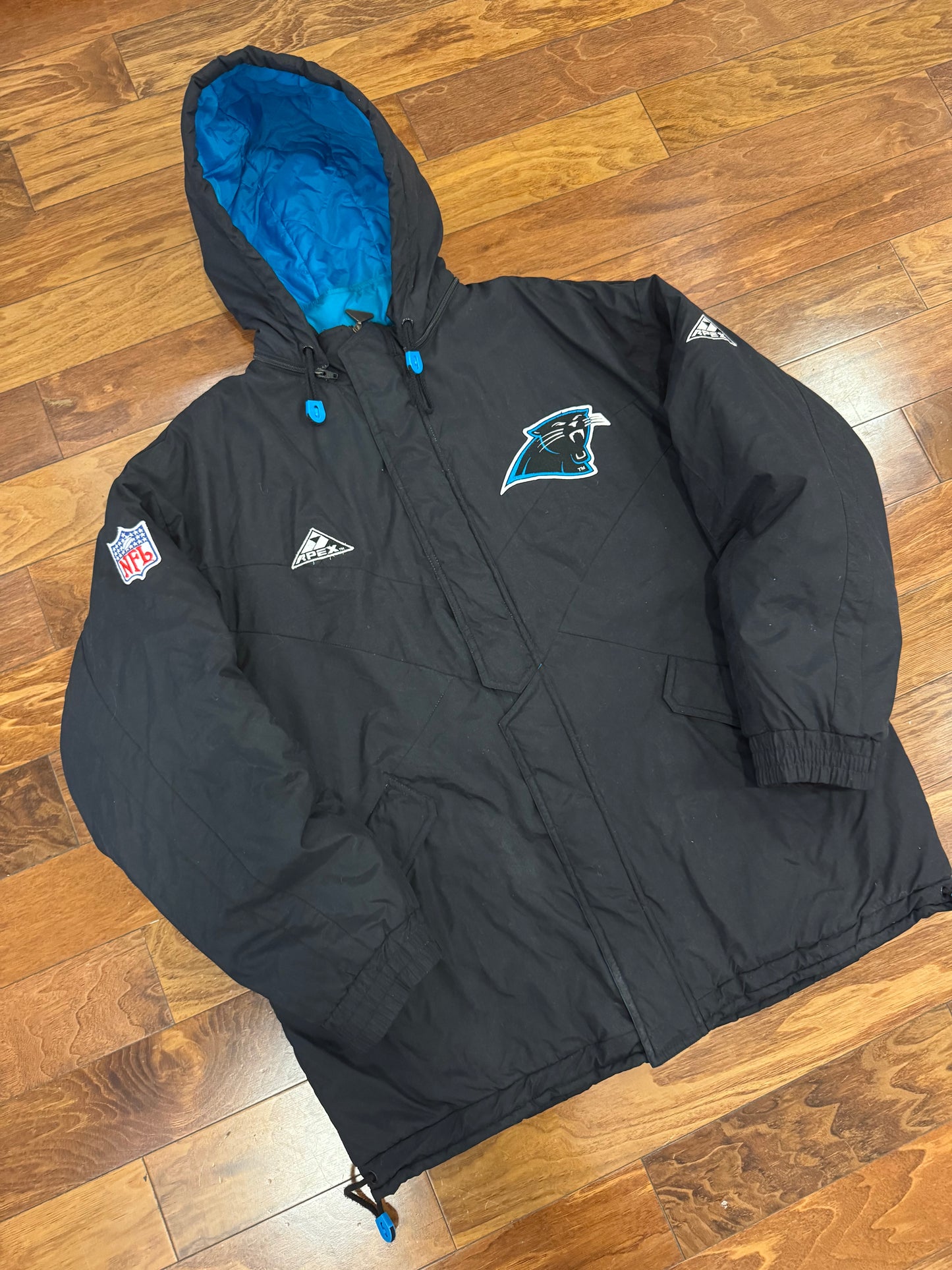 90s Carolina Panthers Apex Parka Puffer Jacket (XL)