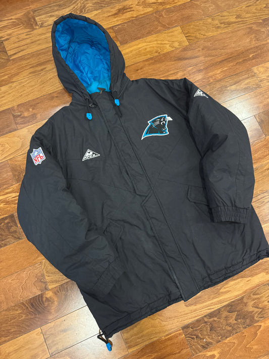 90s Carolina Panthers Apex Parka Puffer Jacket (XL)