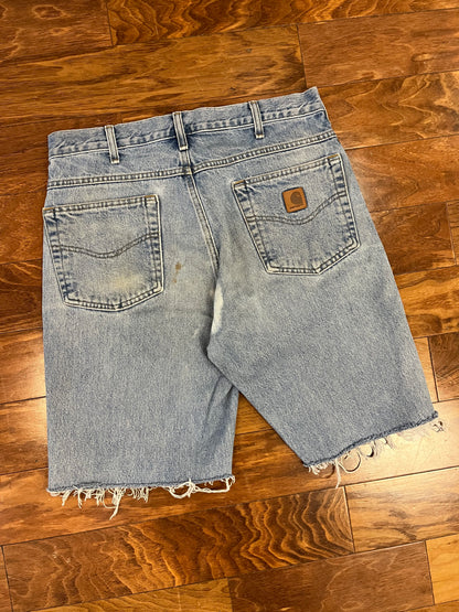 2021 Light Wash Carhartt Shorts (33)