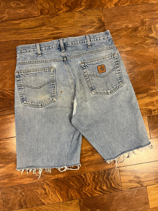 2021 Light Wash Carhartt Shorts (33)