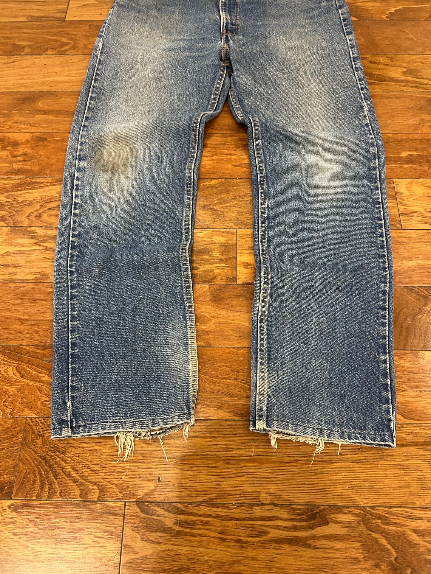 90s Levi's 505 Orange Tab Mud Wash Blue Jeans (36 x 31)