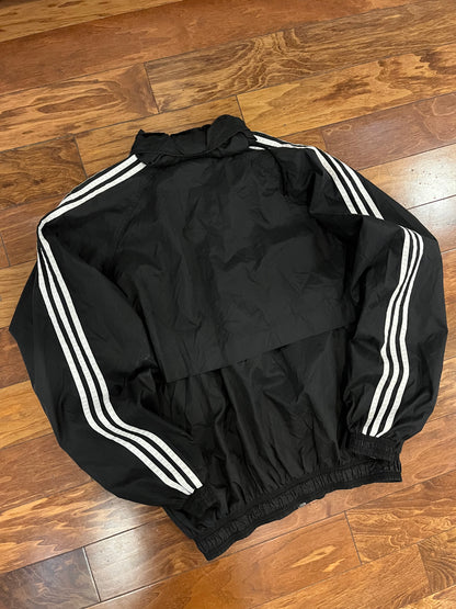 90s Adidas Black Zip Up Windbreaker (L)