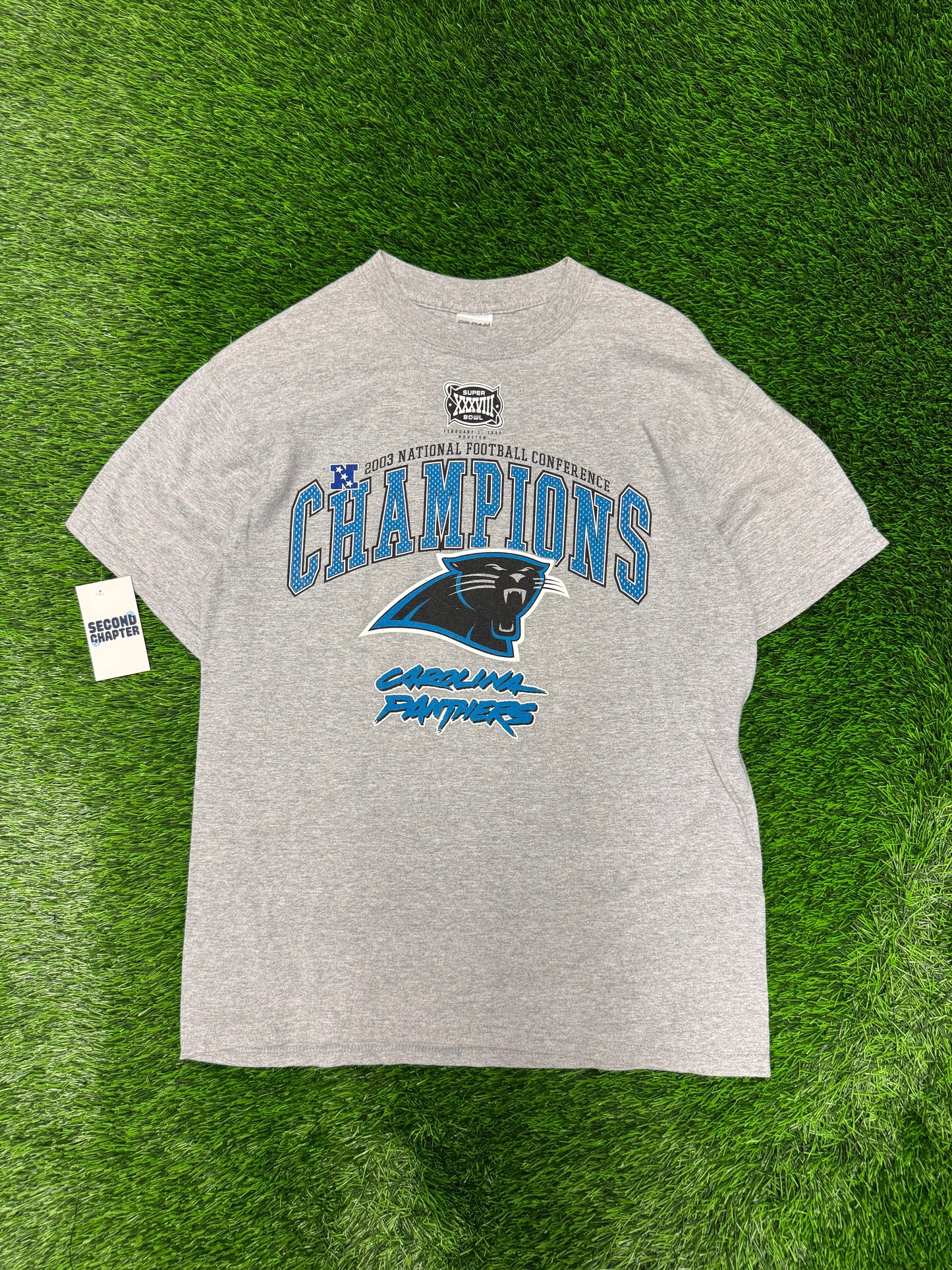 2003 Carolina Panthers NFC Super Bowl Tee (M)