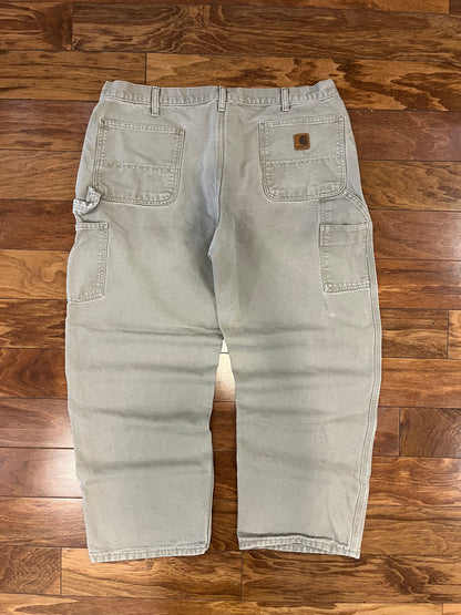 2007 Carhartt Beige Vintage Carpenter Pants (38 x 30)