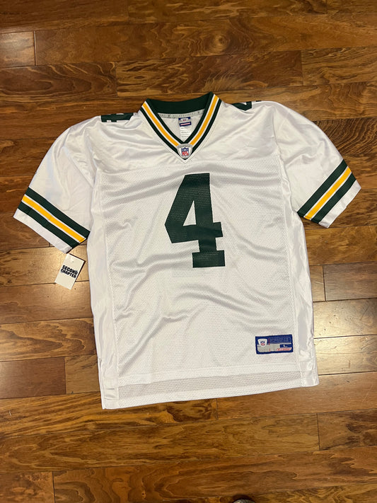 00s Green Bay Packers Brett Favre Away Reebok Jersey (L)