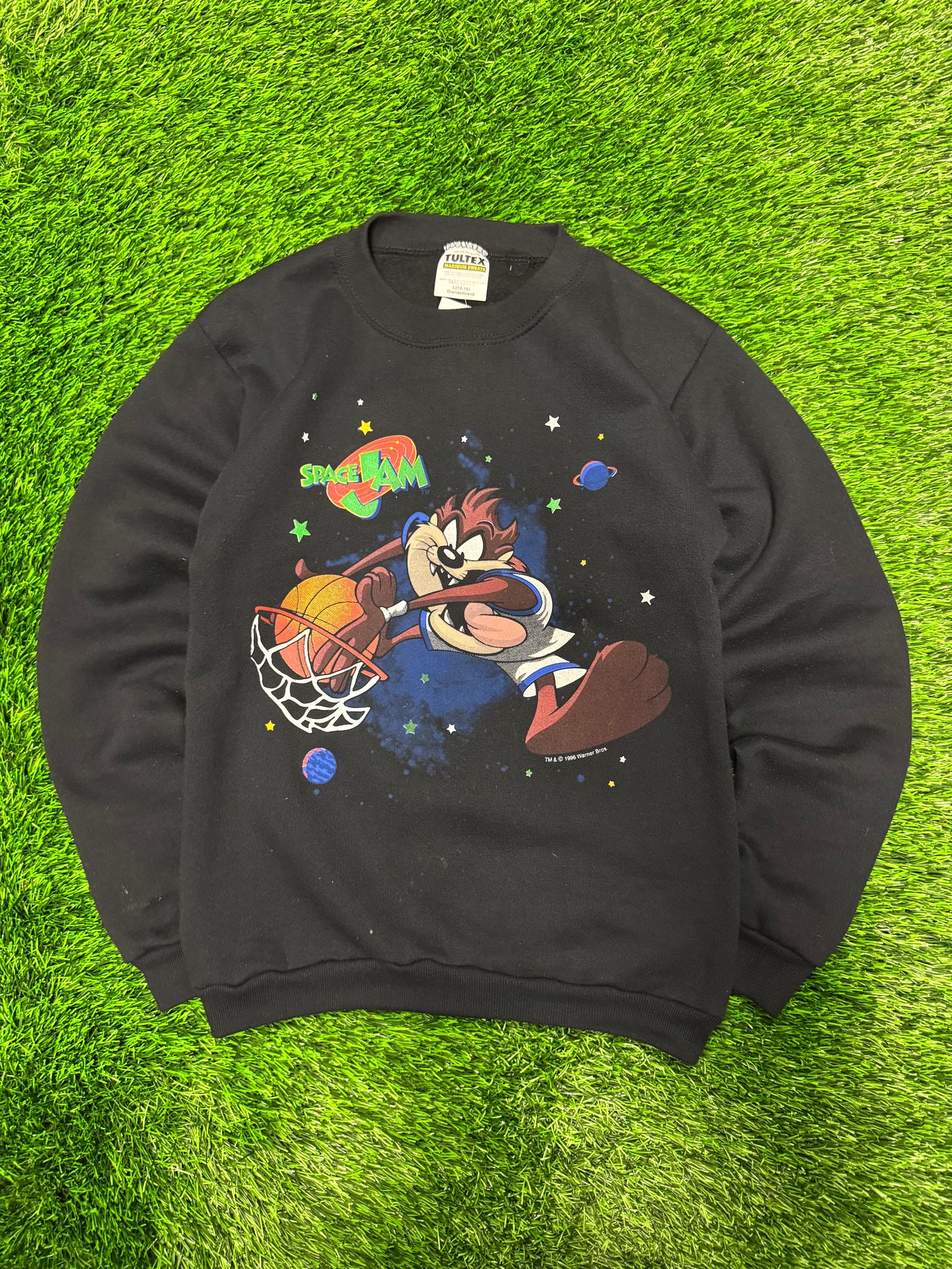 1996 Space Jam Taz Graphic Vintage Crewneck (YL)