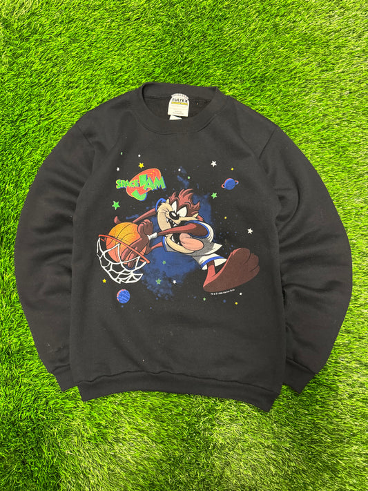 1996 Space Jam Taz Graphic Vintage Crewneck (YL)