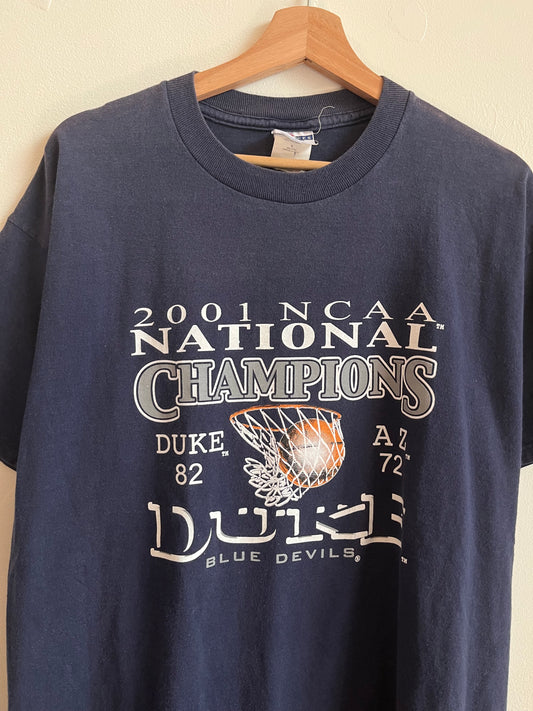 2001 Duke University Blue Devils NCAA Champions Tee (L)