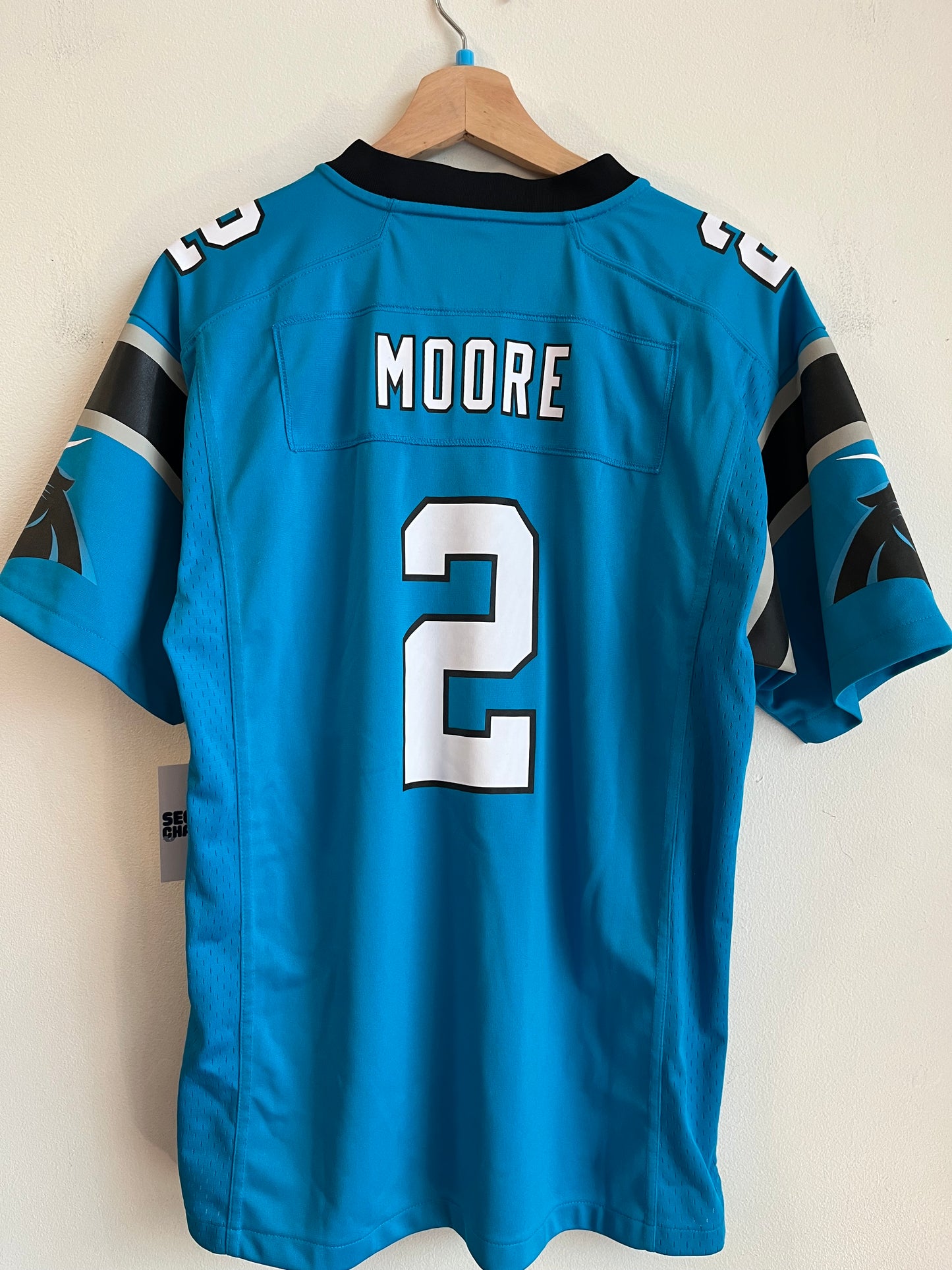 2022 Carolina Panthers DJ Moore Nike Blue Jersey (Youth XL)