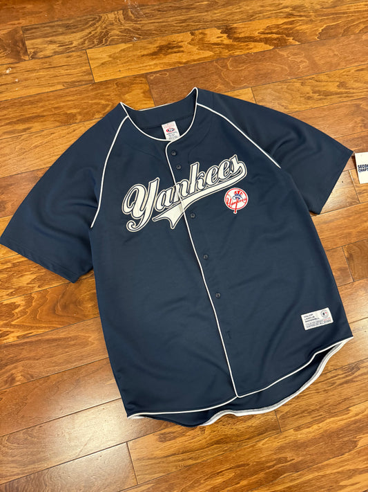 00s New York Yankees True Fan Navy Jersey (XL)