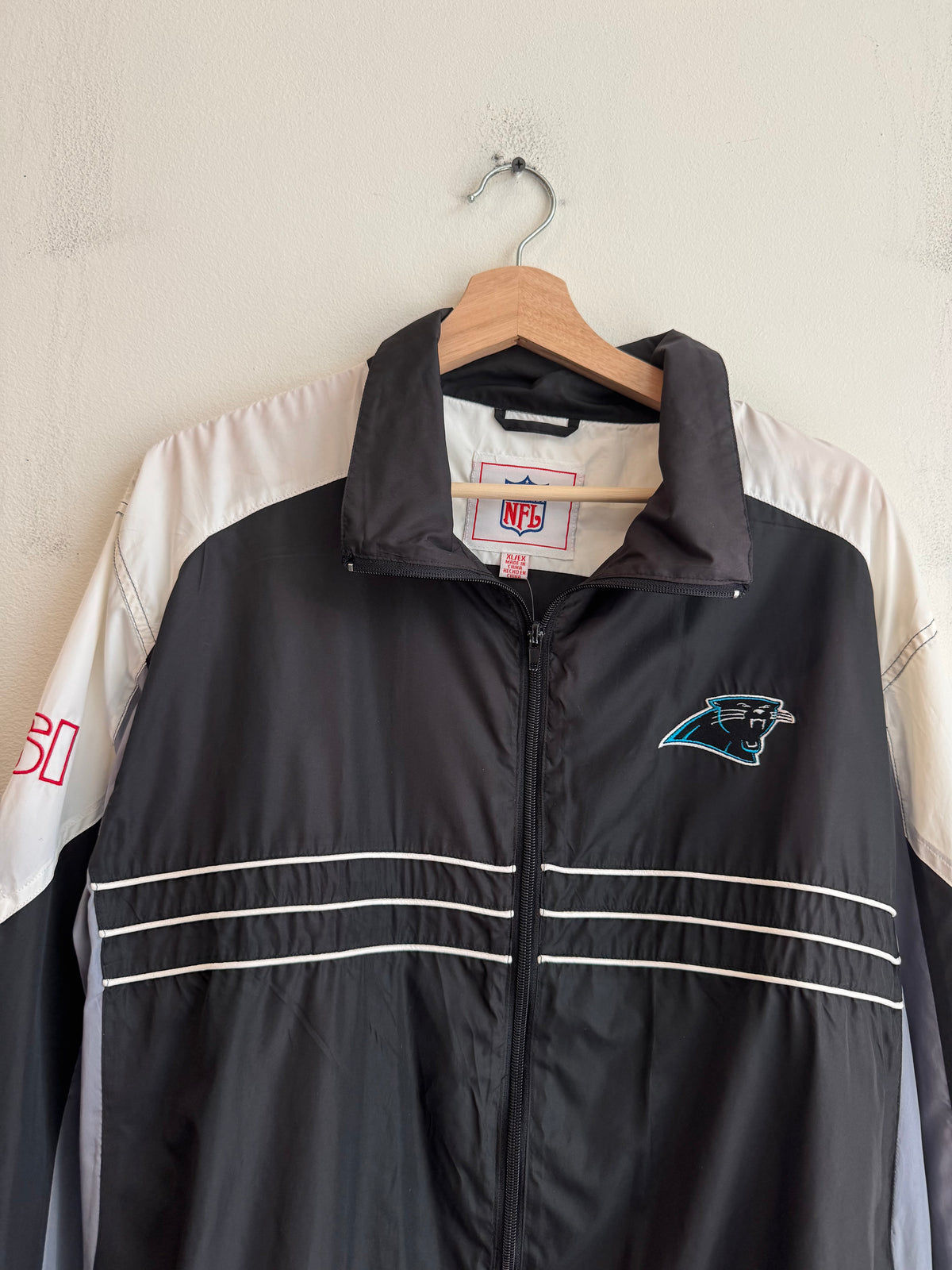 00s Carolina Panthers Sports Illustrated Striped Windbreaker (XL)