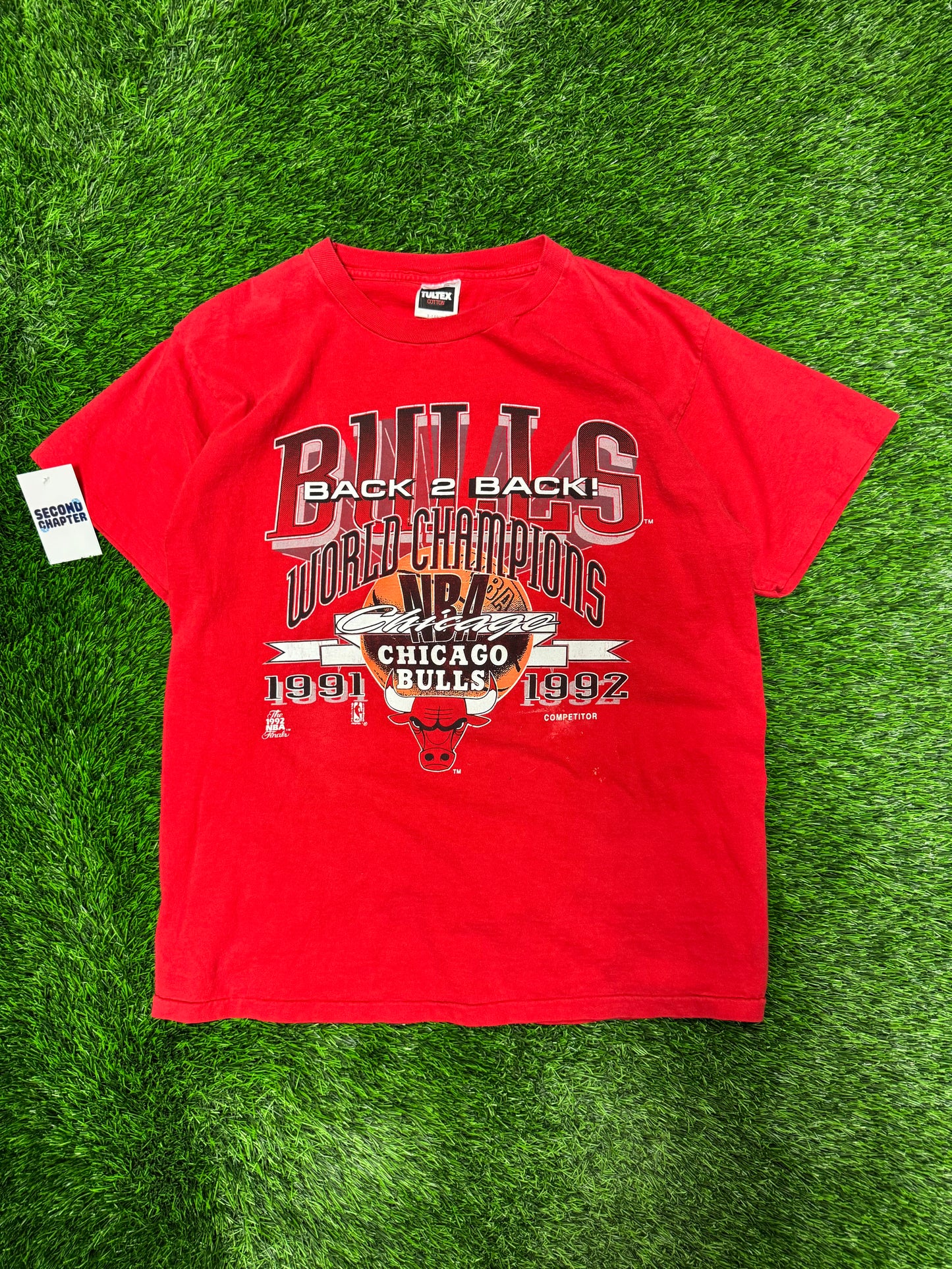 1992 Chicago Bulls Competitor World Champions Graphic NBA Tee (XL)