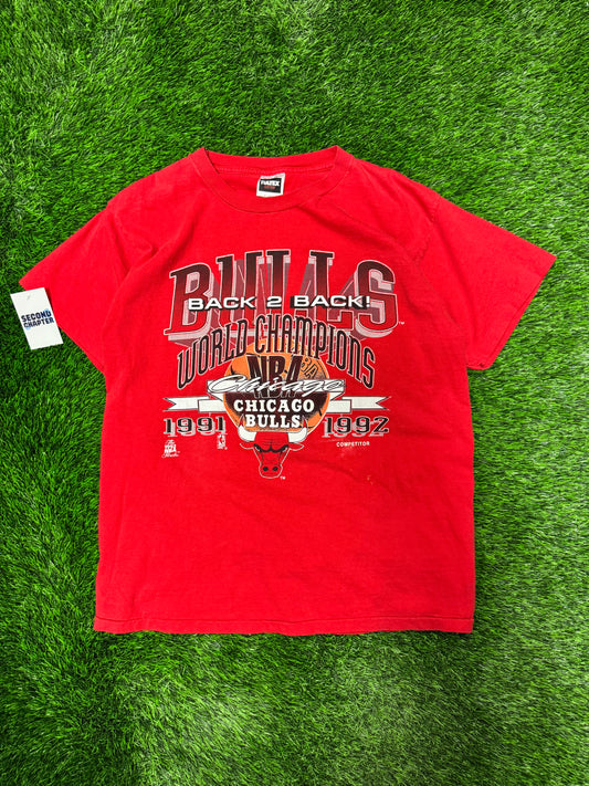 1992 Chicago Bulls Competitor World Champions Graphic NBA Tee (XL)