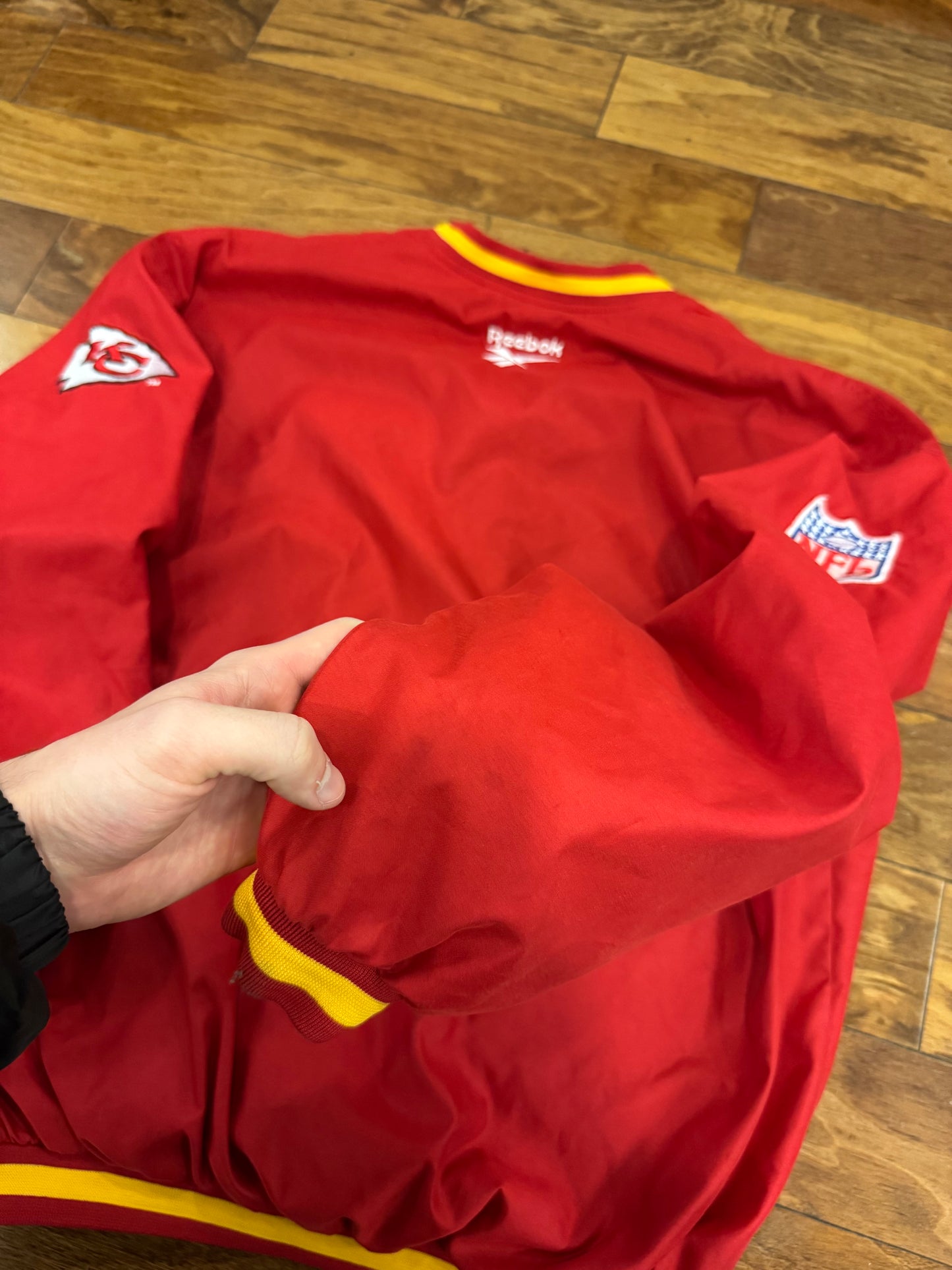 90s Kansas City Chiefs Reebok Embroidered Vintage Windbreaker (L)