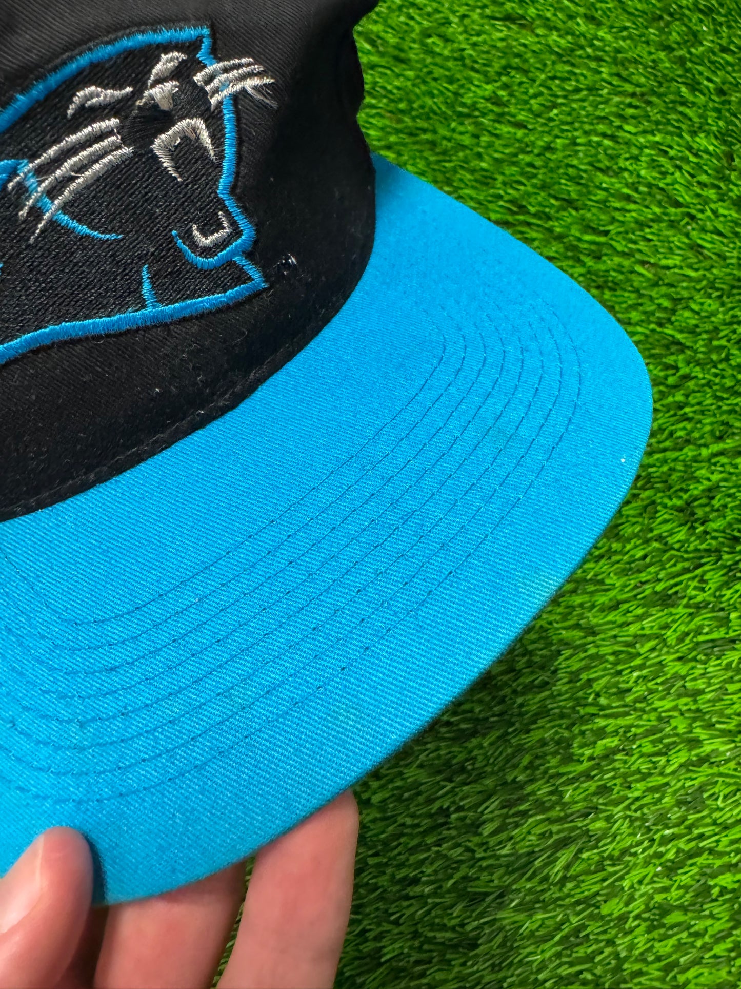 90s Carolina Panthers KMG Pro Model Snapback Hat (OS)