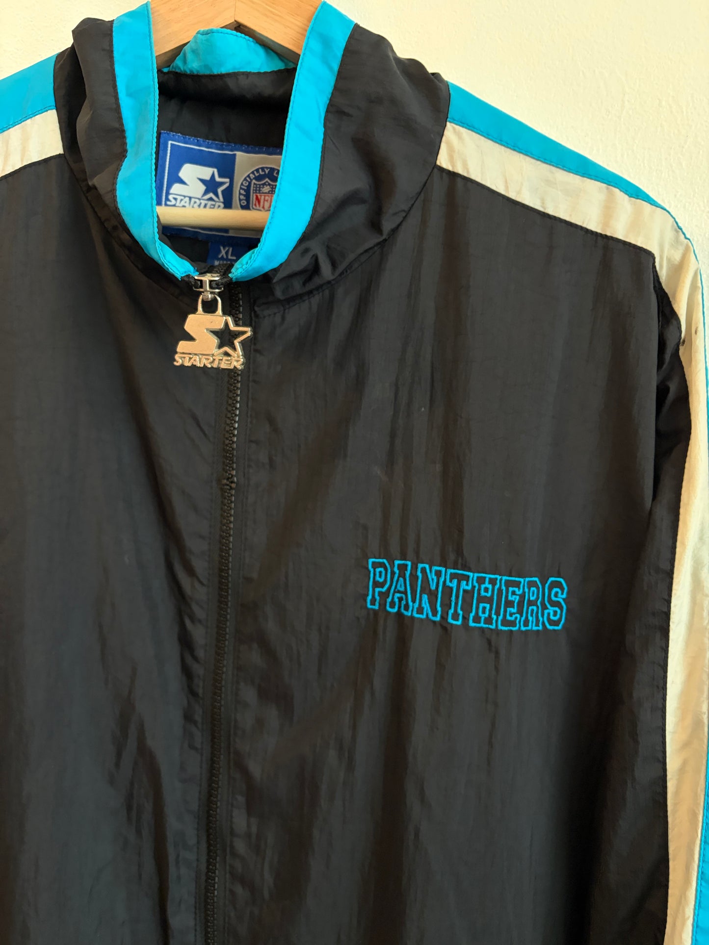 90s Carolina Panthers Starter Embroidered Windbreaker (XL)
