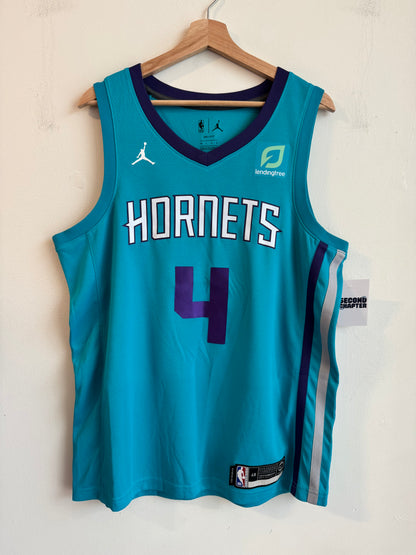 2018 Charlotte Hornets Devonte Graham Teal Jordan Swingman Jersey (L)