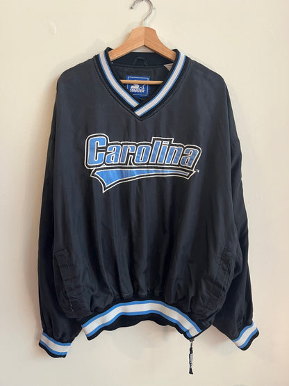 90s UNC Tar Heels Starter Faded Black Embroidered Windbreaker (XL)