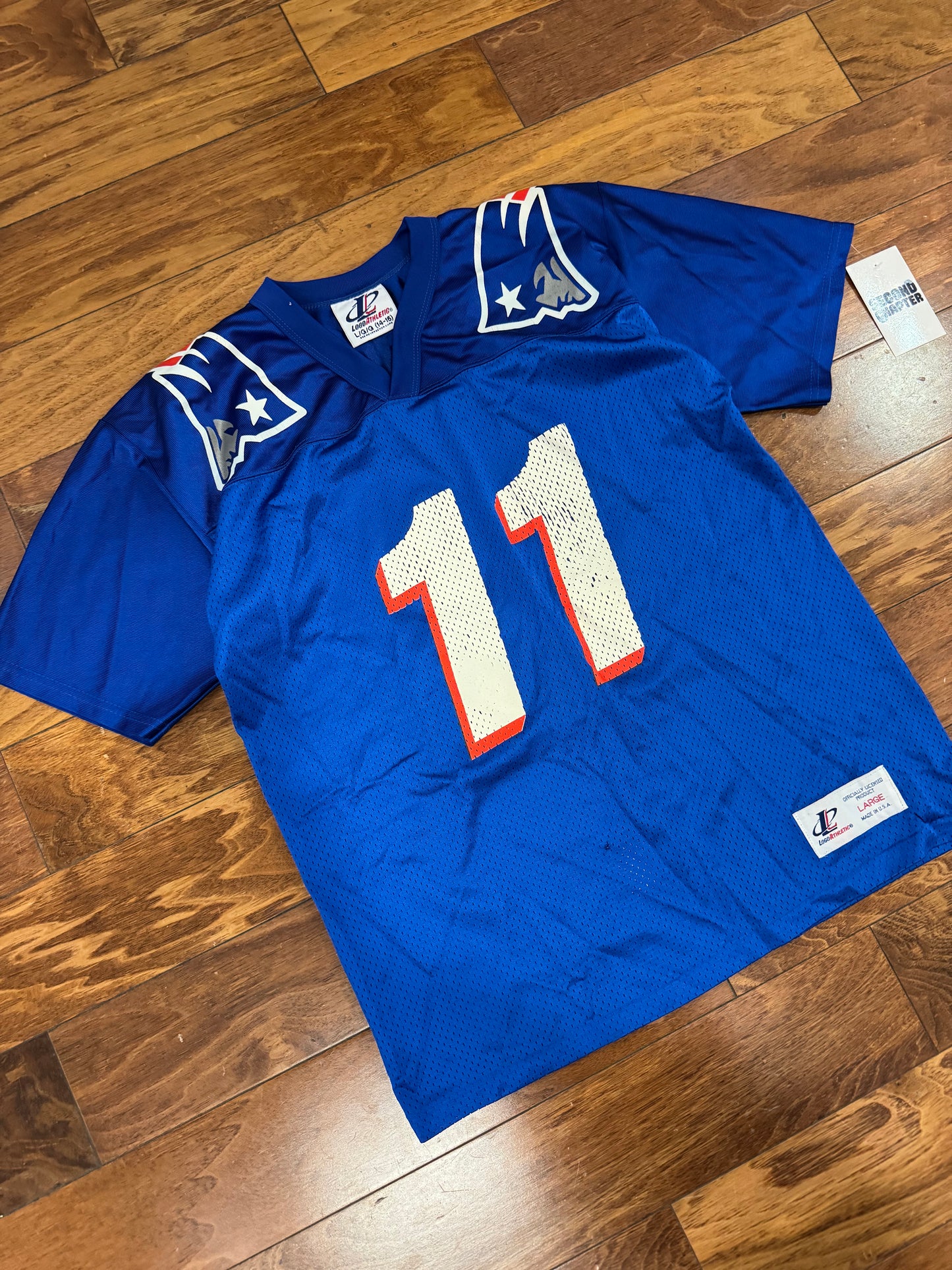 90s New England Patriots Drew Bledsoe #11 NFL Jersey (Youth L)