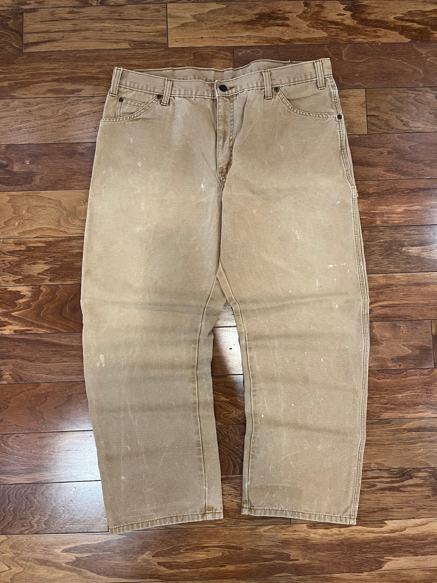 00s Dickies Faded Tan Carpenter Workwear Pants (38 x 30)