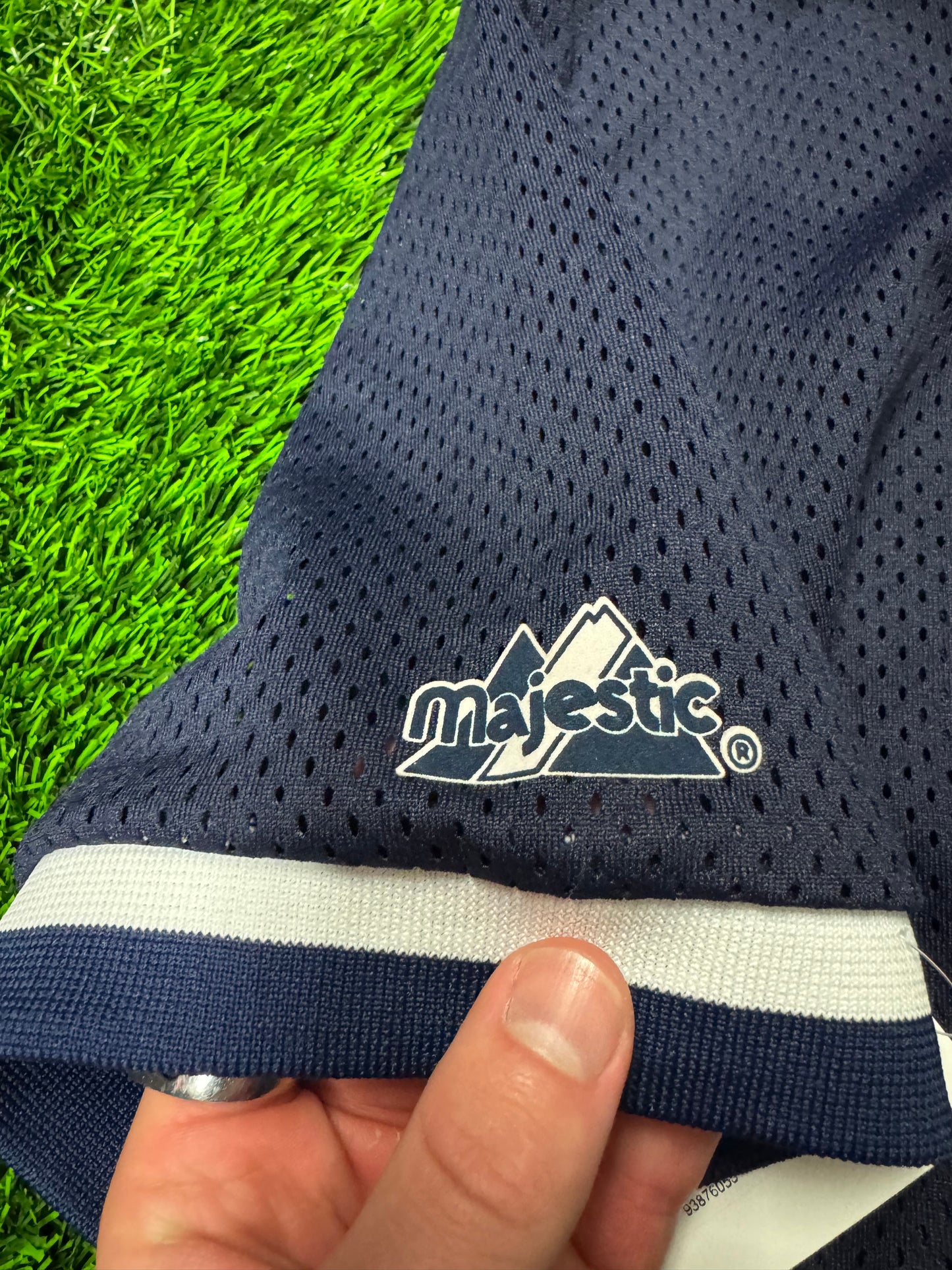 90s New York Yankees Majestic Diamond Collection Vintage MLB Mesh Baseball Jersey (XL)