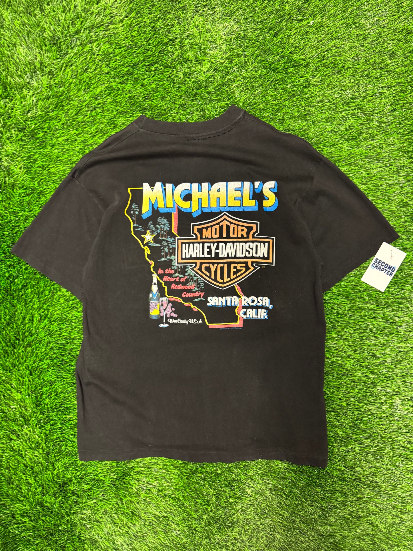 1992 Harley Davidson Michaels Santa Rosa, California Tee (L)
