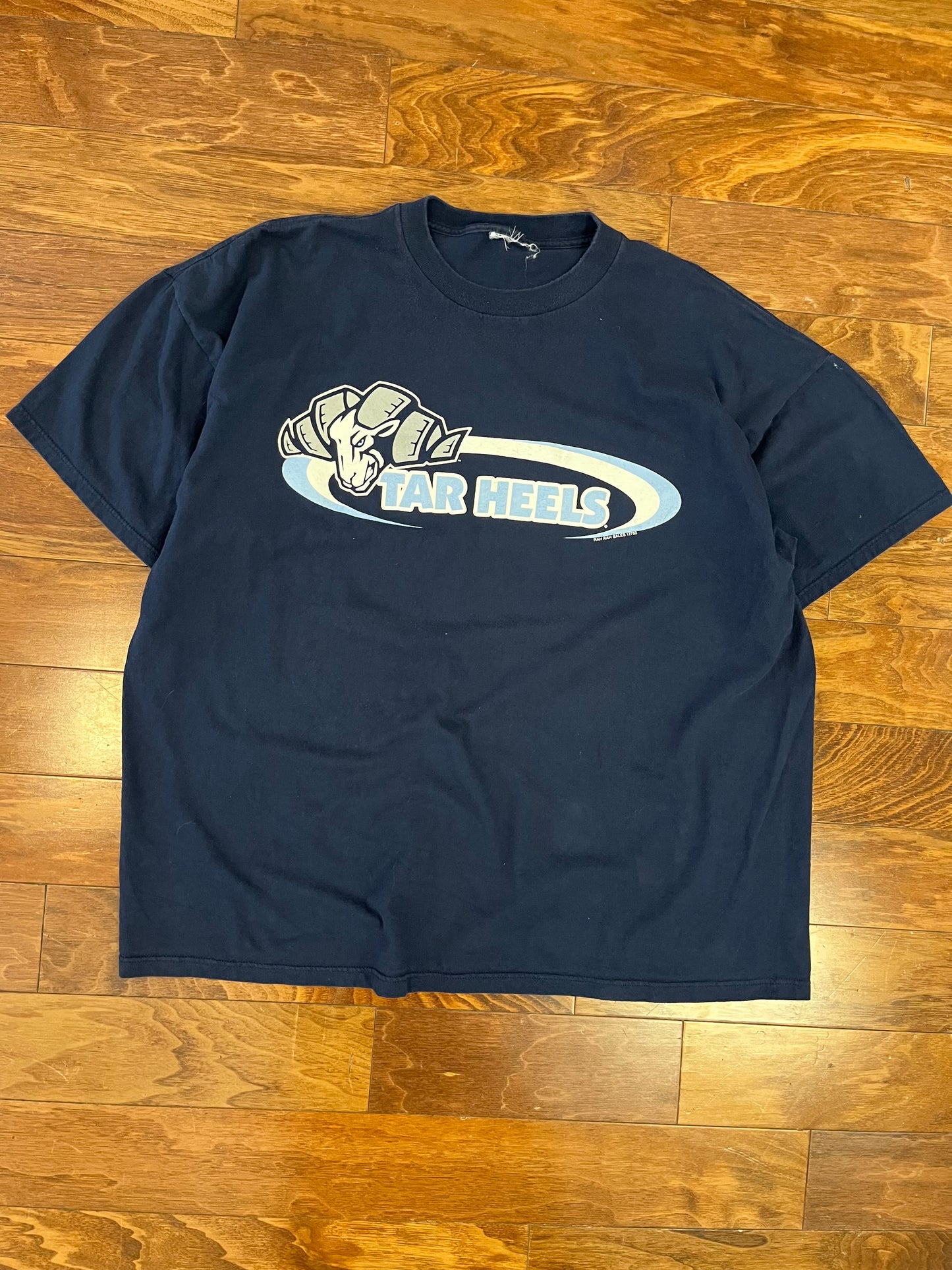90s Carolina Tar Heels Rah Rah Navy Tee (XXL)