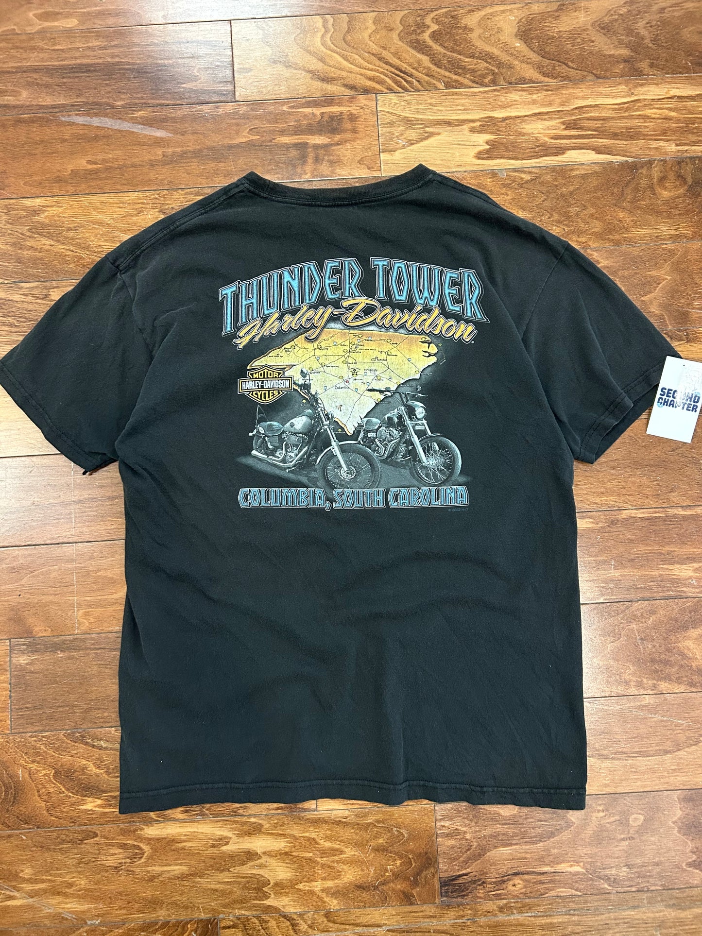 Harley Davidson Modern Blue Flame Eagle Tee (L)