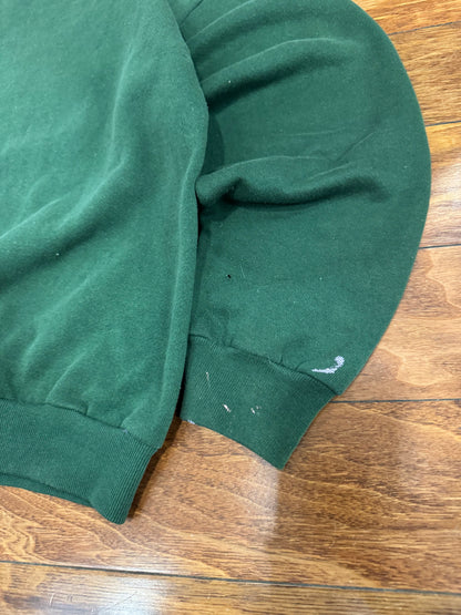 90s Harley Davidson Twin Faded Green Paint Splatter Crewneck (L)