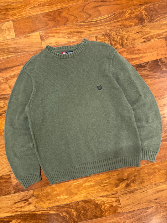 00s Chaps Ralph Lauren Olive Sweater (XL)