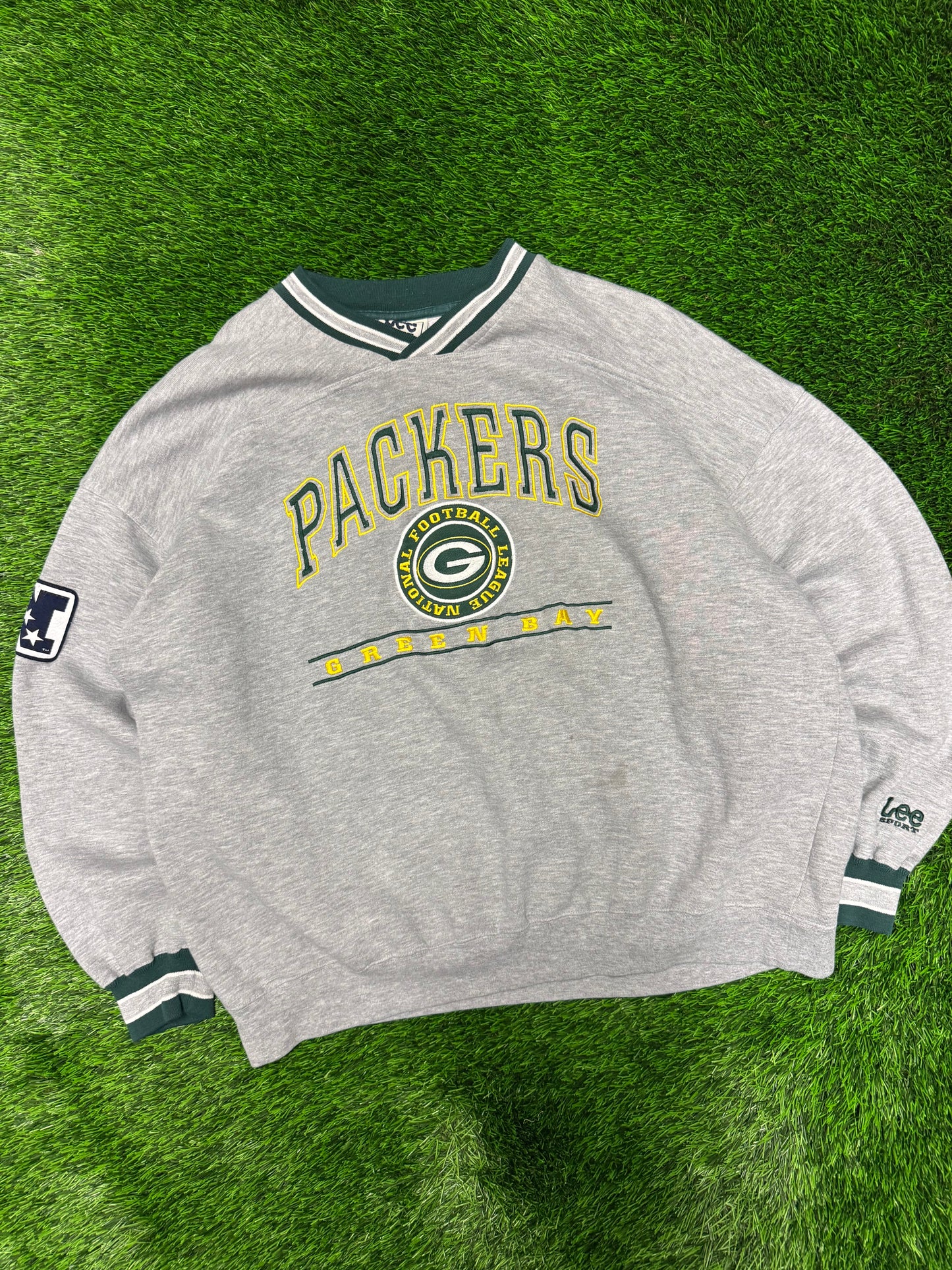 00s Green Bay Packers Embroidered Lee Boxy Crewneck (XL)