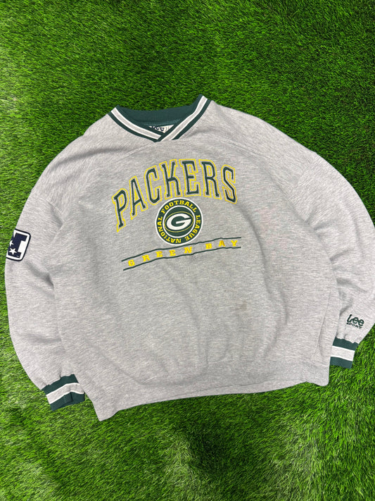 00s Green Bay Packers Embroidered Lee Boxy Crewneck (XL)