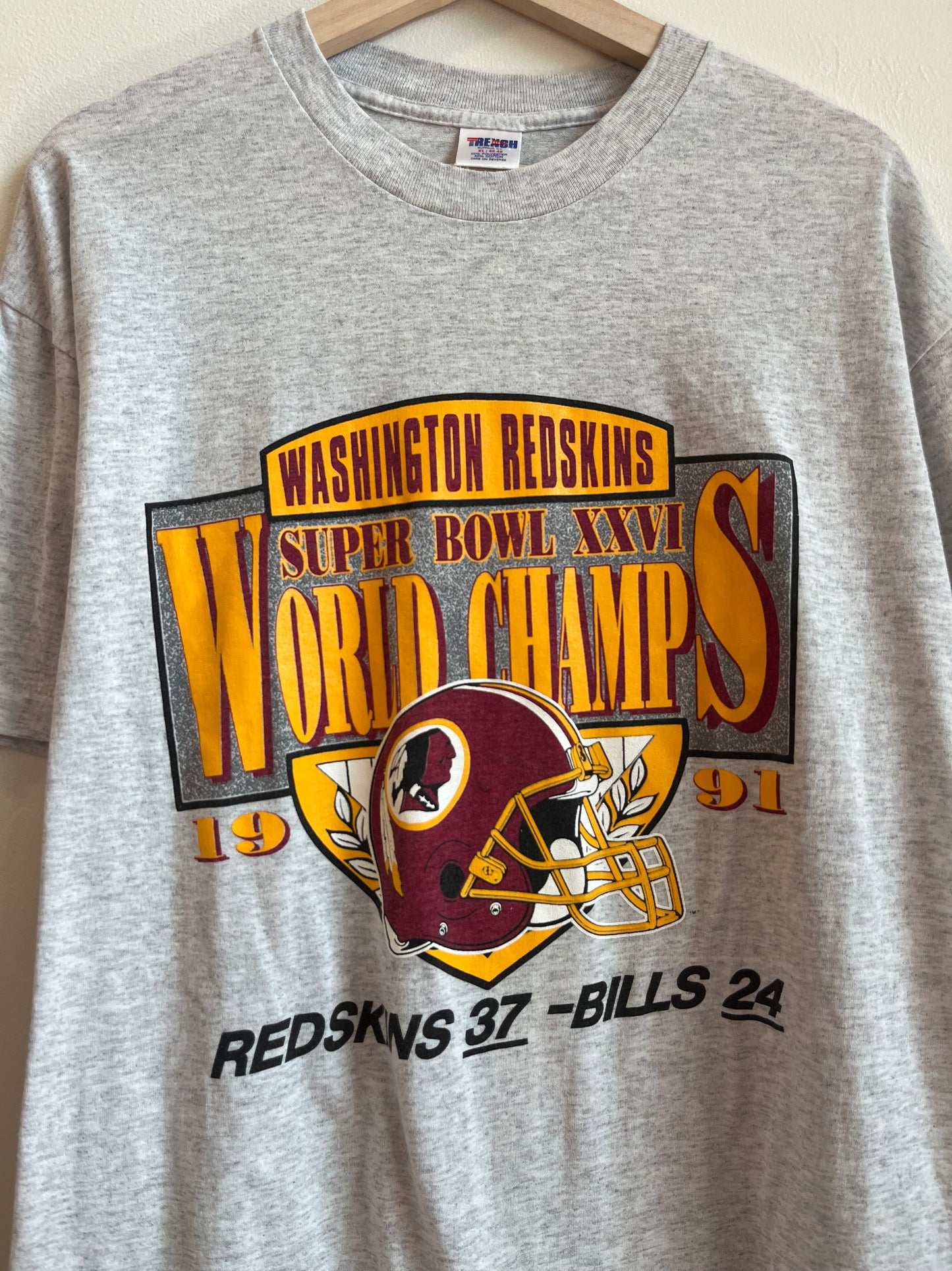 1991 Washington Redskins v Bills Super Bowl Tee (XL)