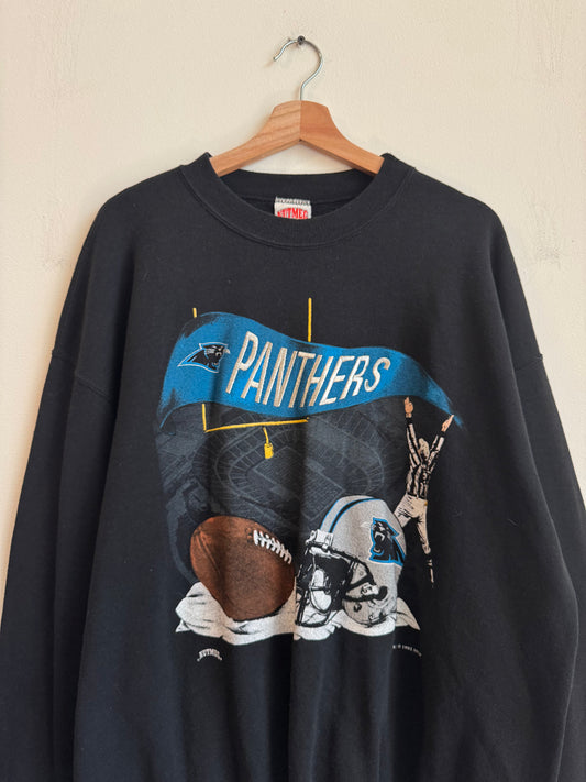 1993 Carolina Panthers Nutmeg Field Goal Crewneck (XL)