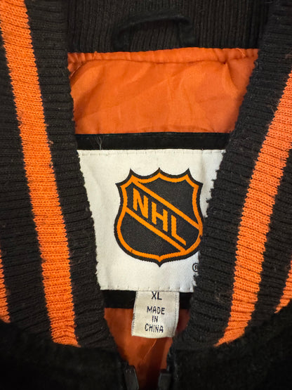 00s Philadelphia Flyers Vintage Suede Stained NHL Jacket (L)