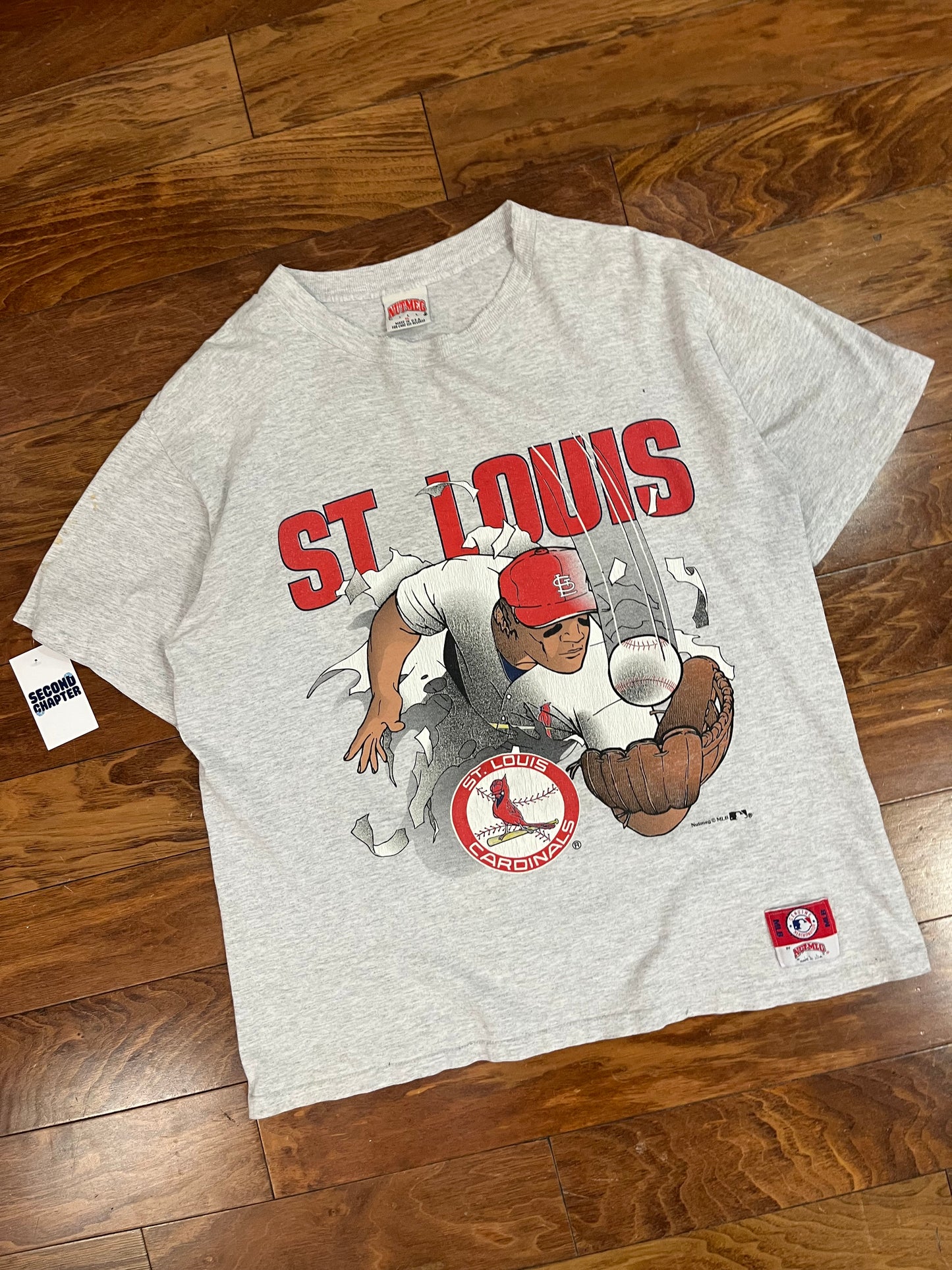90s St Louis Cardinals Breakthrough Nutmeg MLB Tee (XL)
