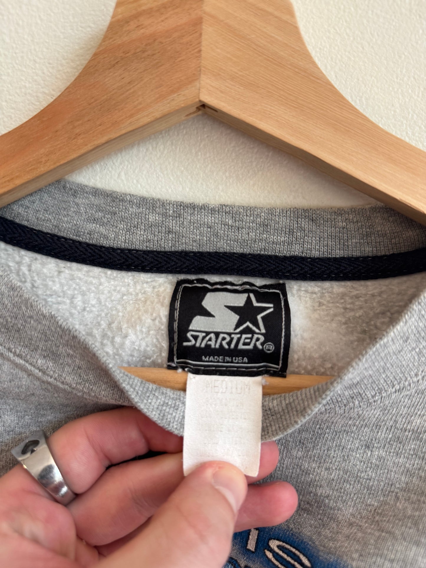 1996 Carolina Panthers NFC West Champions Grey Starter Crewneck (M)