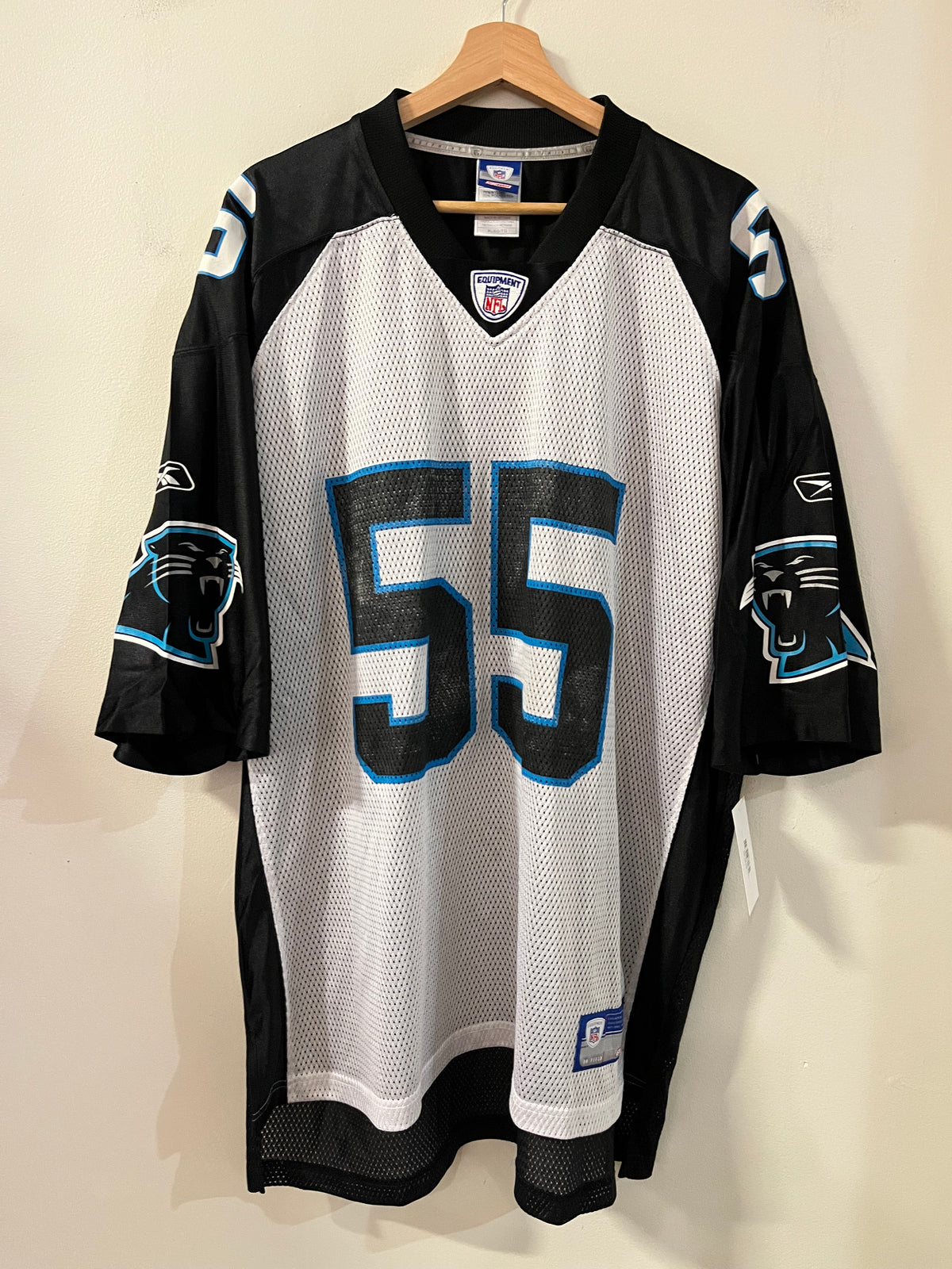00s Carolina Panthers Dan Morgan Split Color Reebok Jersey (XL)