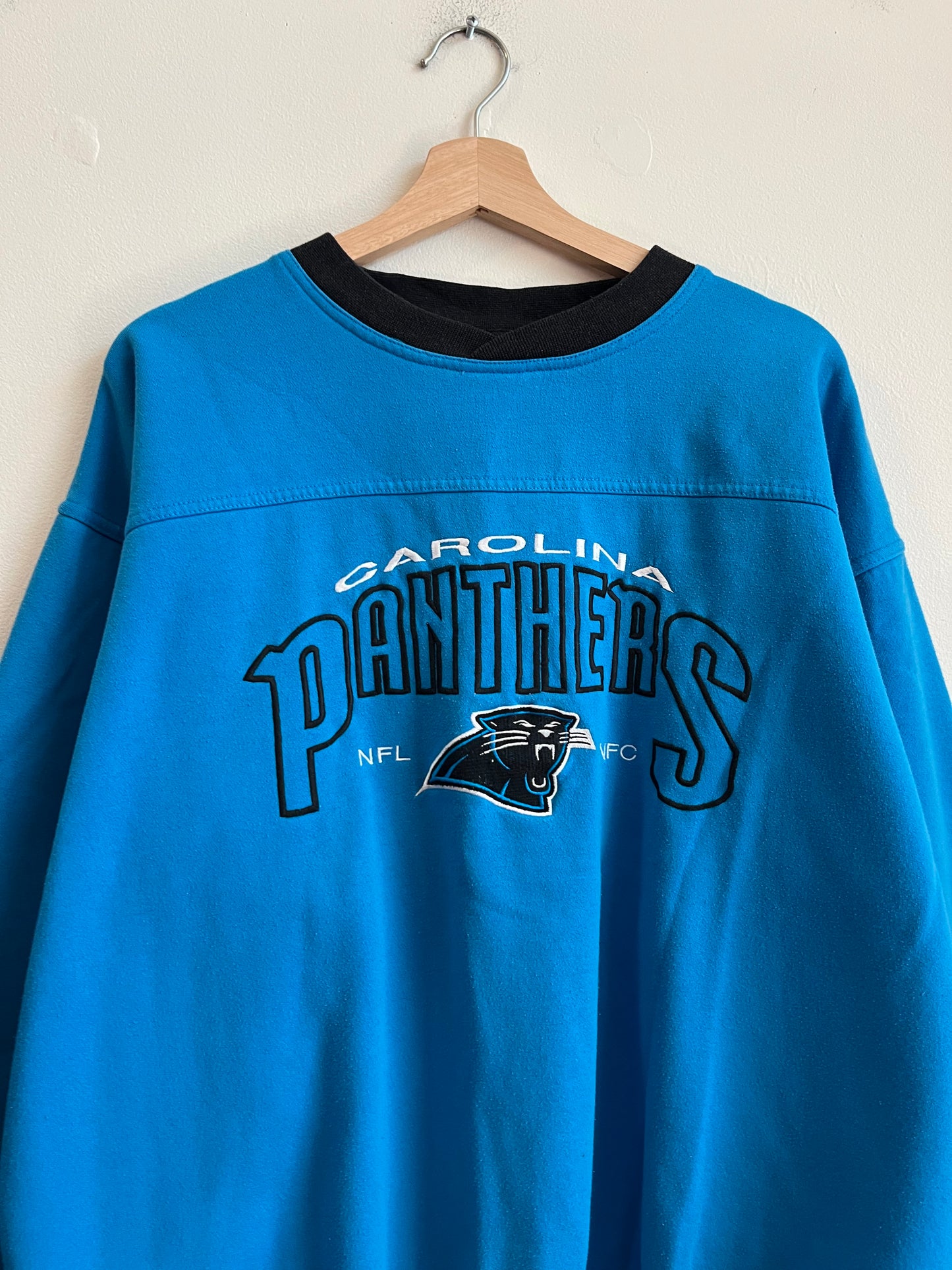 90s Carolina Panthers Blue Lee Embroidered Crewneck (L)