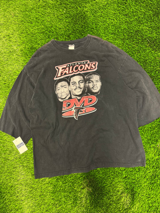 Atlanta Falcons Dunn, Vick, Duckett DVD 1/4th Sleeve Tee (XXL)