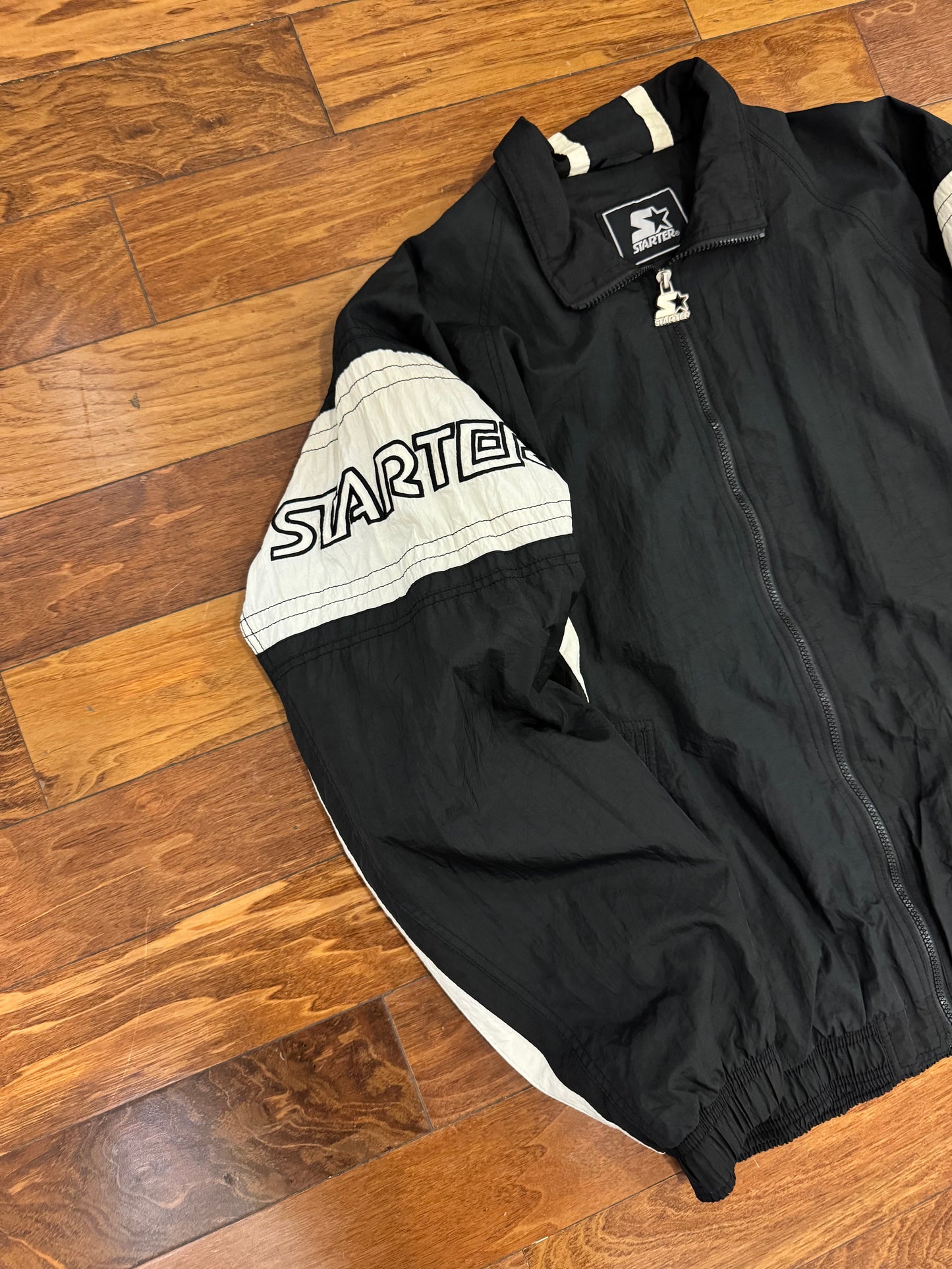 90s Starter Big Spell Out Two Toned Vintage Windbreaker (XXL)
