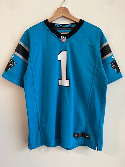 2016 Carolina Panthers Cam Newton Electric Blue Jersey (Youth XL)