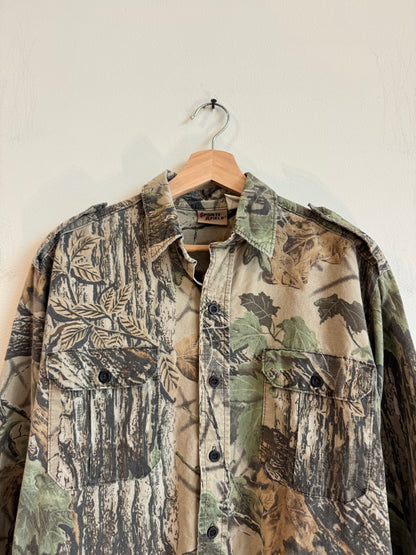 90s Realtree Camo Sports Field Button Up Flannel (M)