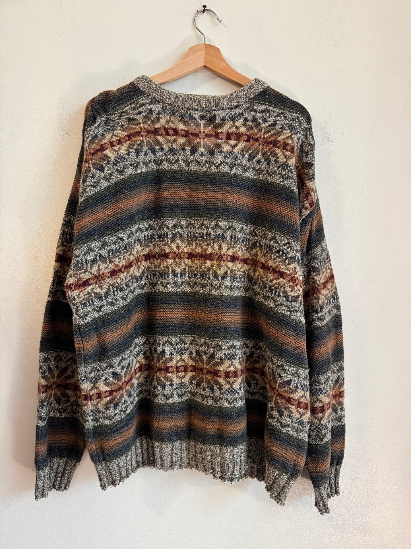 90s Van Heusen Multi-Color Striped Essential Sweater (XL)