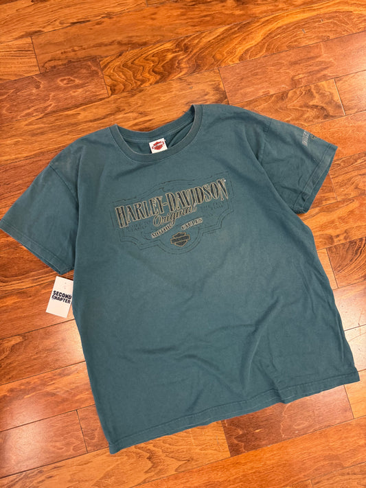 2010 Harley Davidson Dark Teal Wolf Tee (XL)