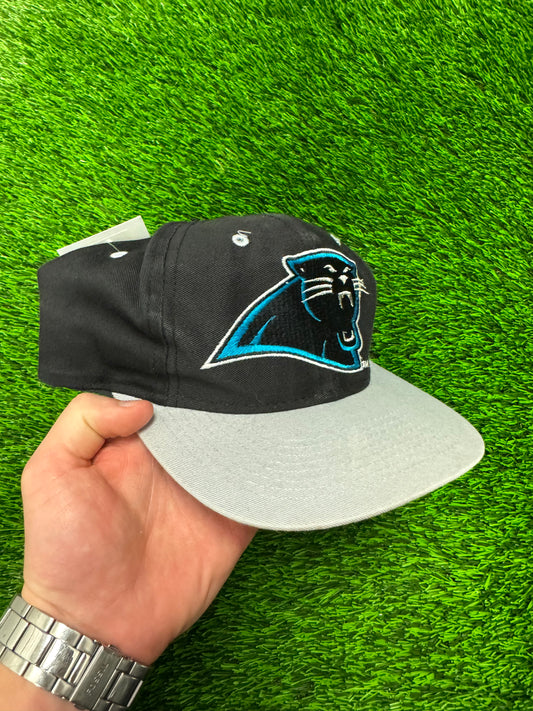 90s Carolina Panthers Big Logo Competitor Snapback Hat (OS)